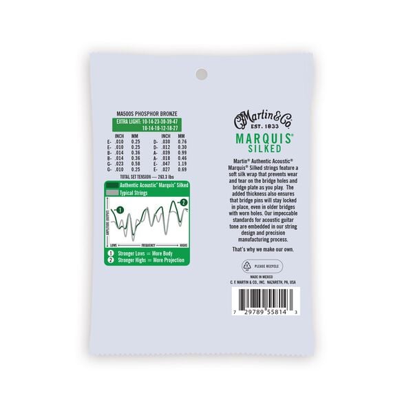 Authentic Acoustic Marquis® Silked Guitar Strings Phosphor Bronze image number 1